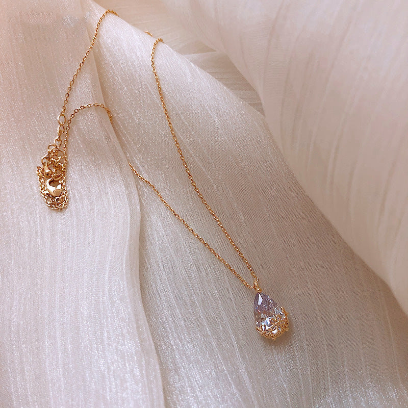 Crystal Water Drop  Necklace