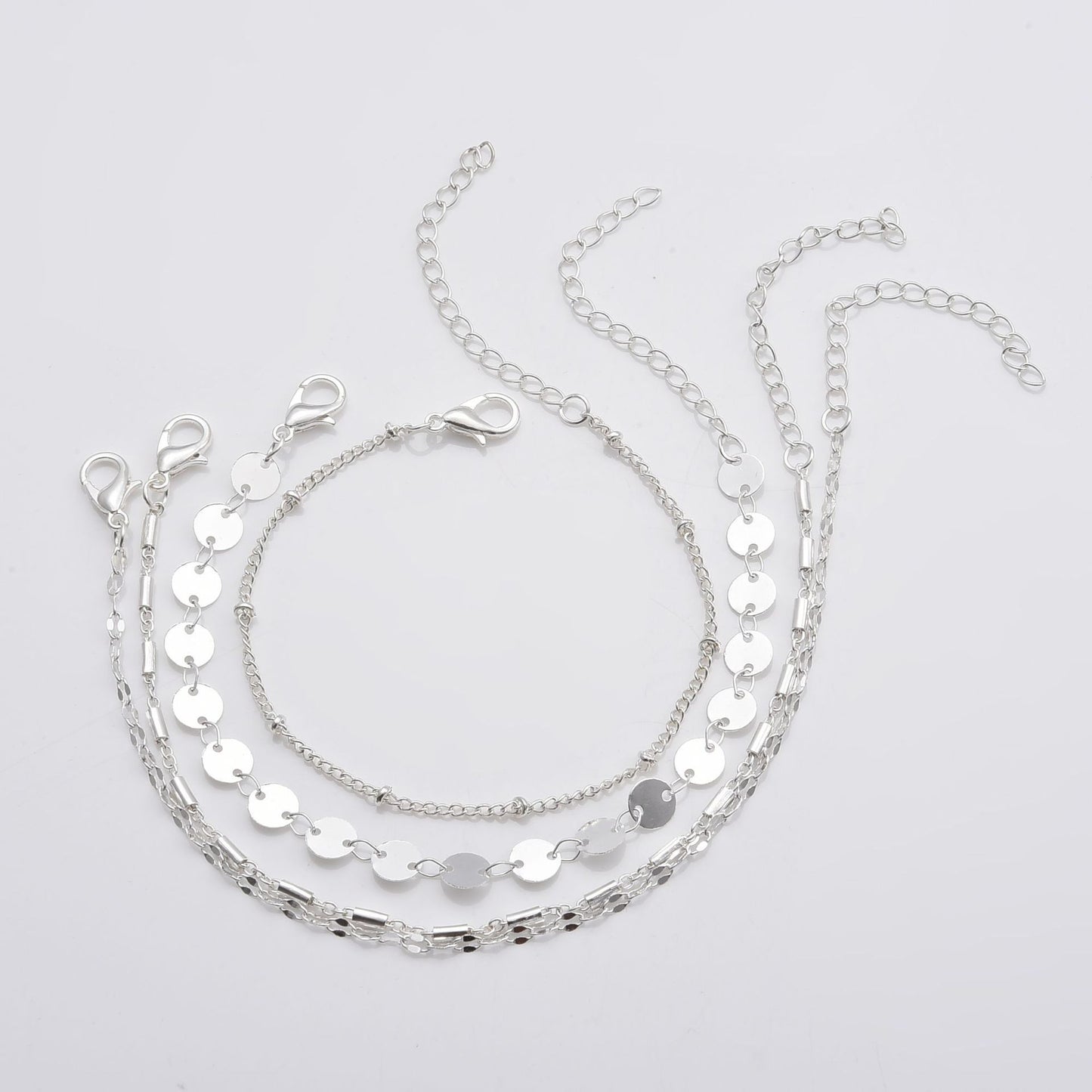 4-pack Set Tube Chain Lace Bracelet