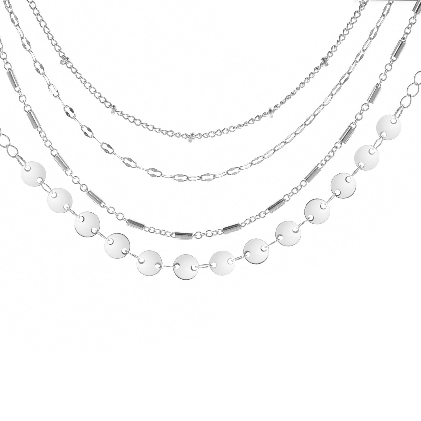 4-pack Set Tube Chain Lace Bracelet