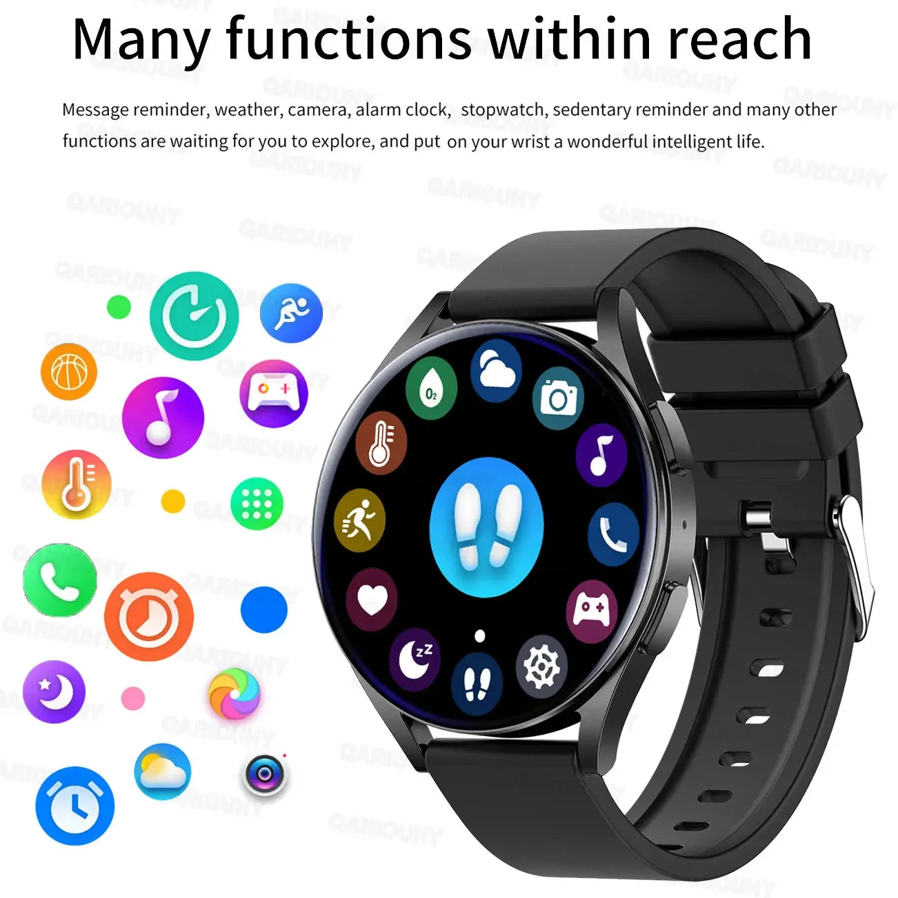 2024 Smartwatch Full Touch Blood Pressure Blood Oxygen Bluetooth Call Sports  Women