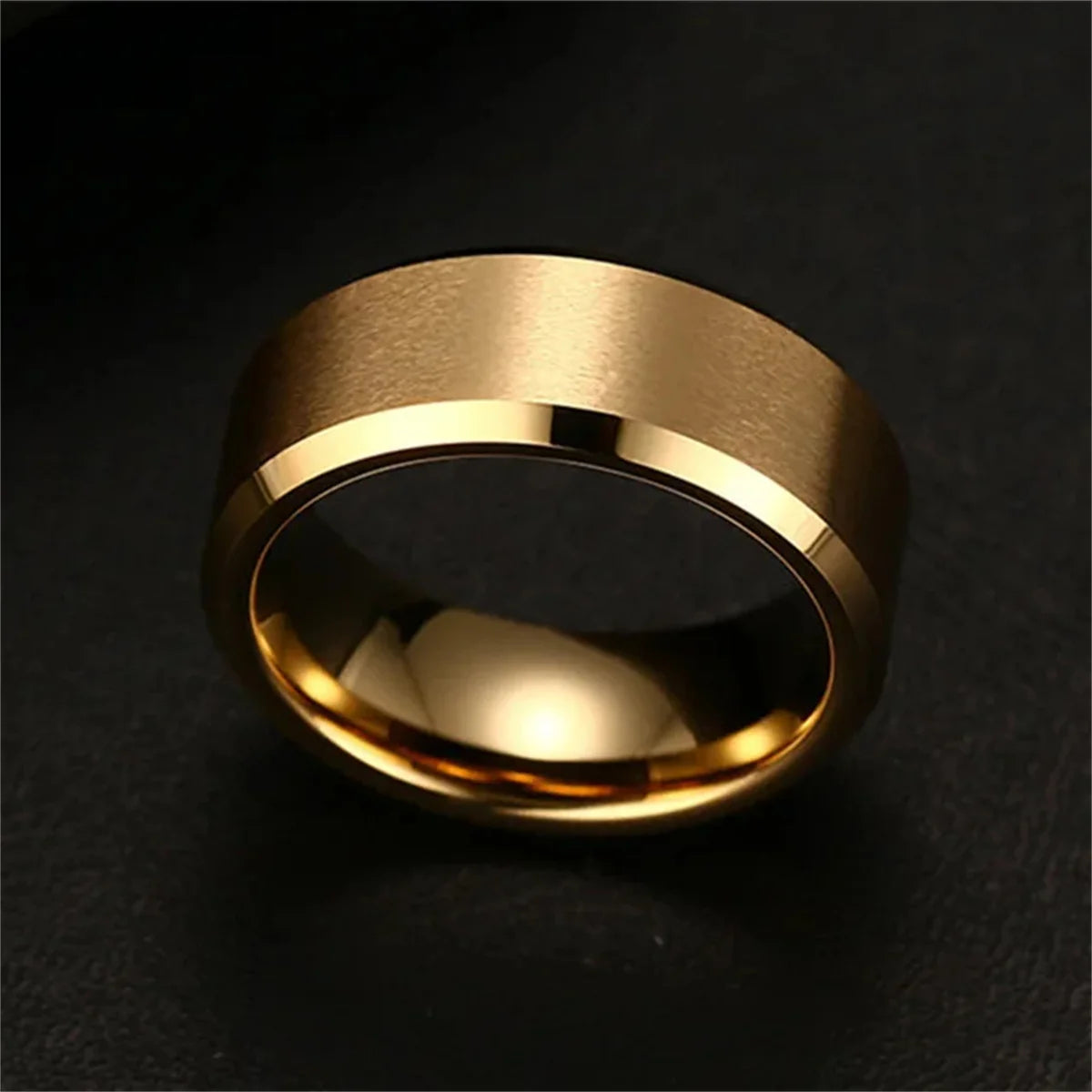 Jewelry Ring for Men Women Stainless Steel Black Rings Wedding Engagement Band Quality Matte Male Jewelry