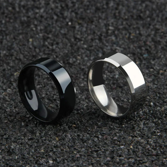 Jewelry Ring for Men Women Stainless Steel Black Rings Wedding Engagement Band Quality Matte Male Jewelry