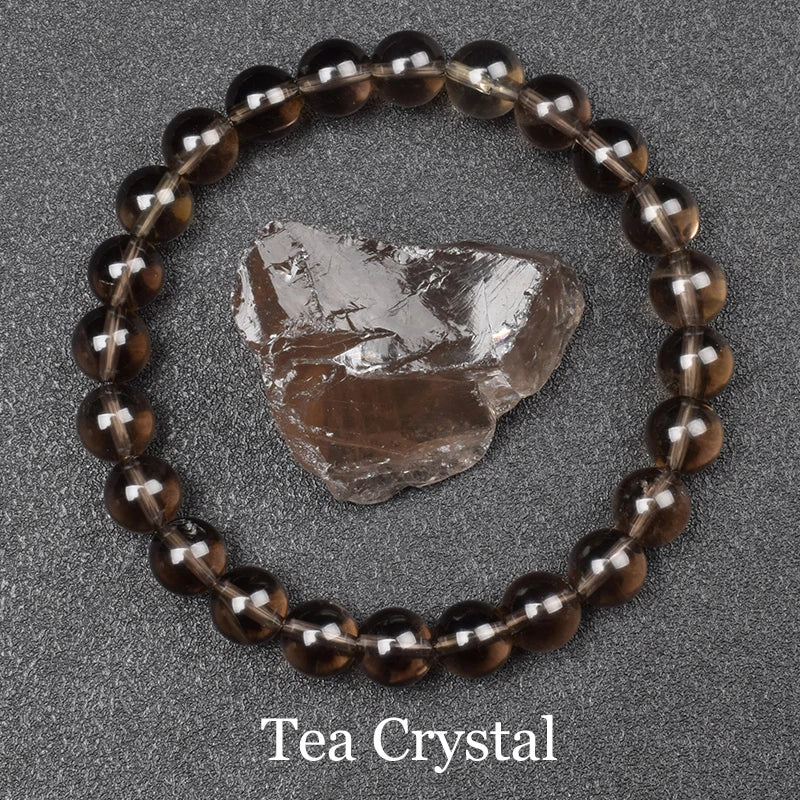 Natural Golden Obsidian Stone Beads Bracelet Men Women Golden Light Rainbow Obsidian Raw Stone Round Bead Natural Energy Jewelry