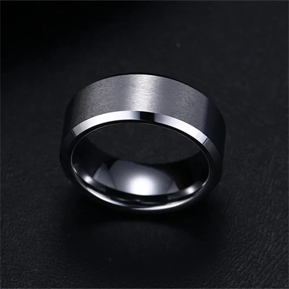 Jewelry Ring for Men Women Stainless Steel Black Rings Wedding Engagement Band Quality Matte Male Jewelry