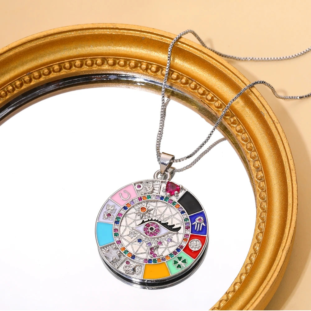 Juya Handmade 18K Real Gold Plated Opal Shell Round Turkish Greek