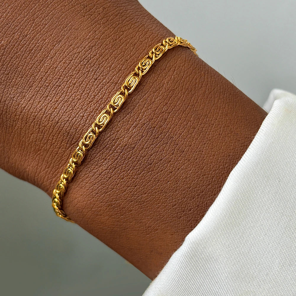New Style Simplicity Subtlety Paper Clip Chain Lightweight Luxury Bracelet For Women Jewelry Daily Wear