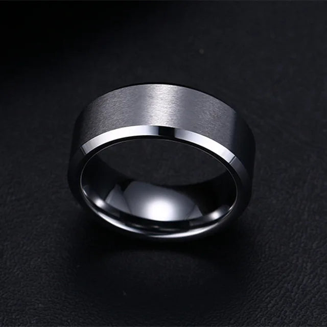 Jewelry Ring for Men Women Stainless Steel Black Rings Wedding Engagement Band Quality Matte Male Jewelry