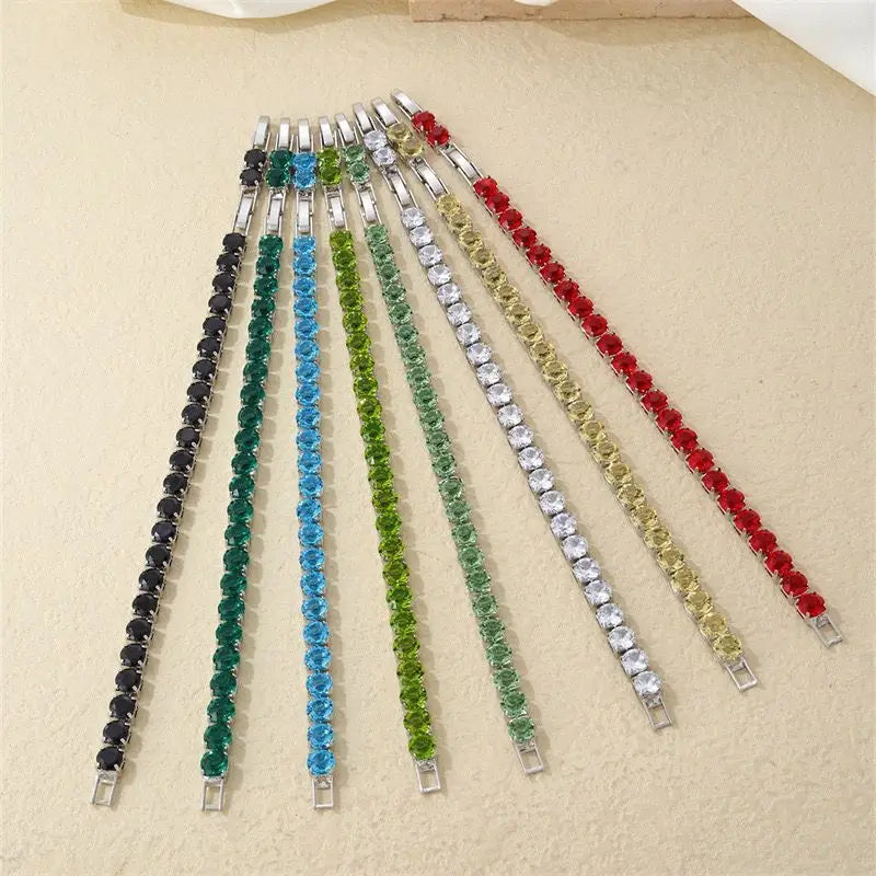Promotion Gold Plated 18 k Multiple Colors Powder Zirconia Bracelet