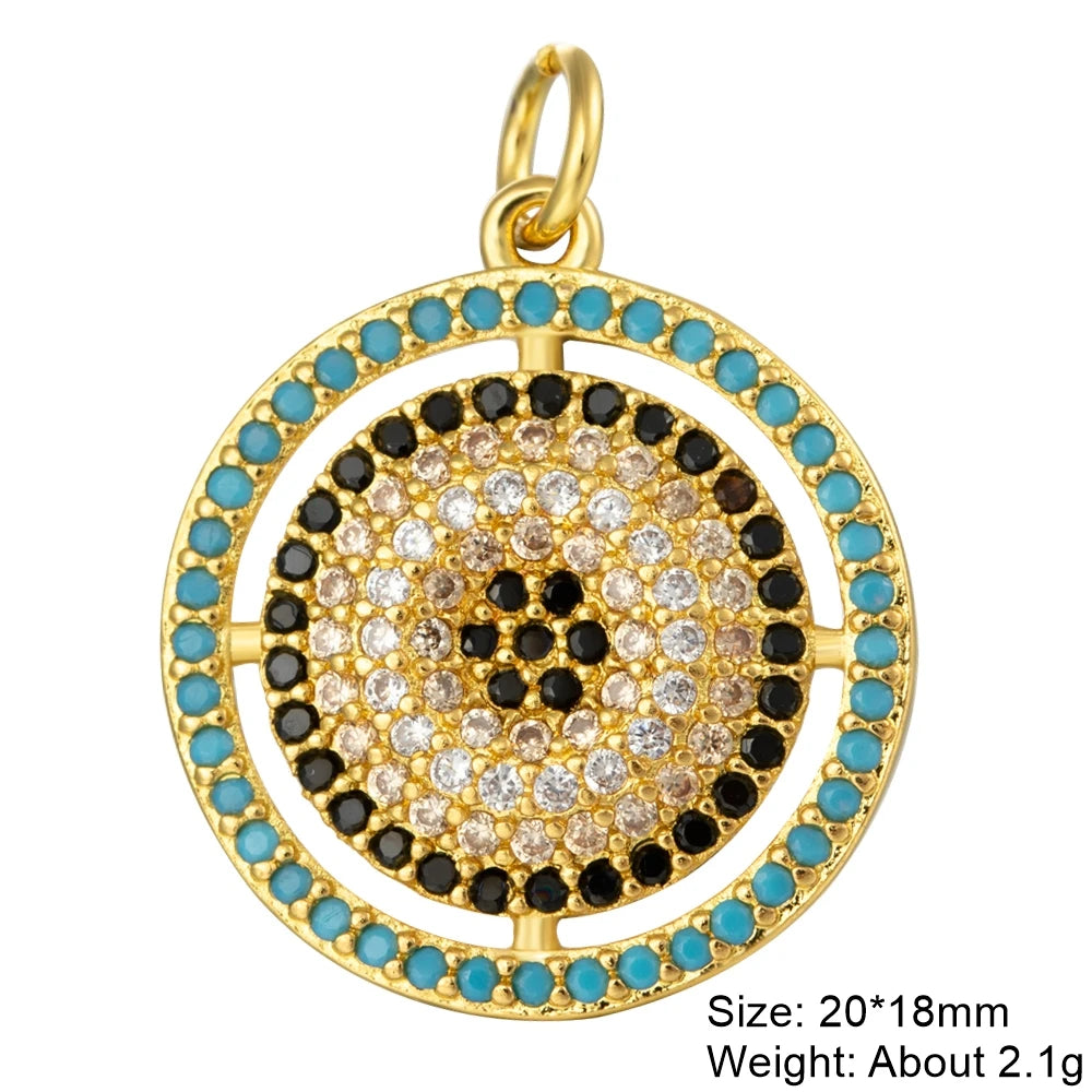 Juya Handmade 18K Real Gold Plated Opal Shell Round Turkish Greek