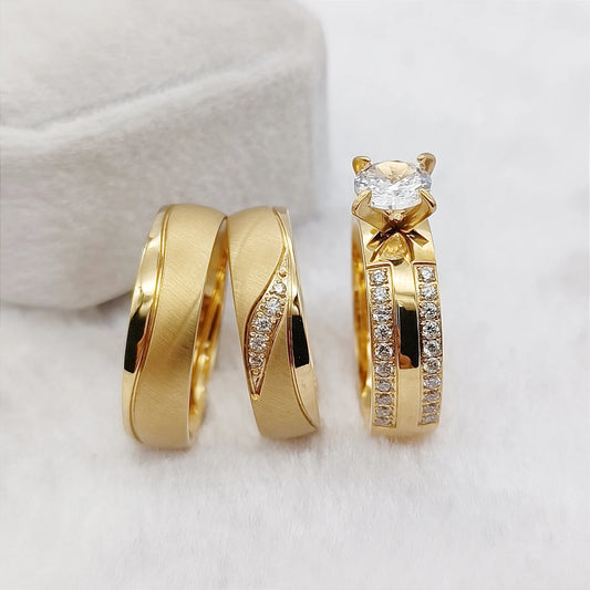 3PCS Bridal Promise Wedding Engagement Rings Sets