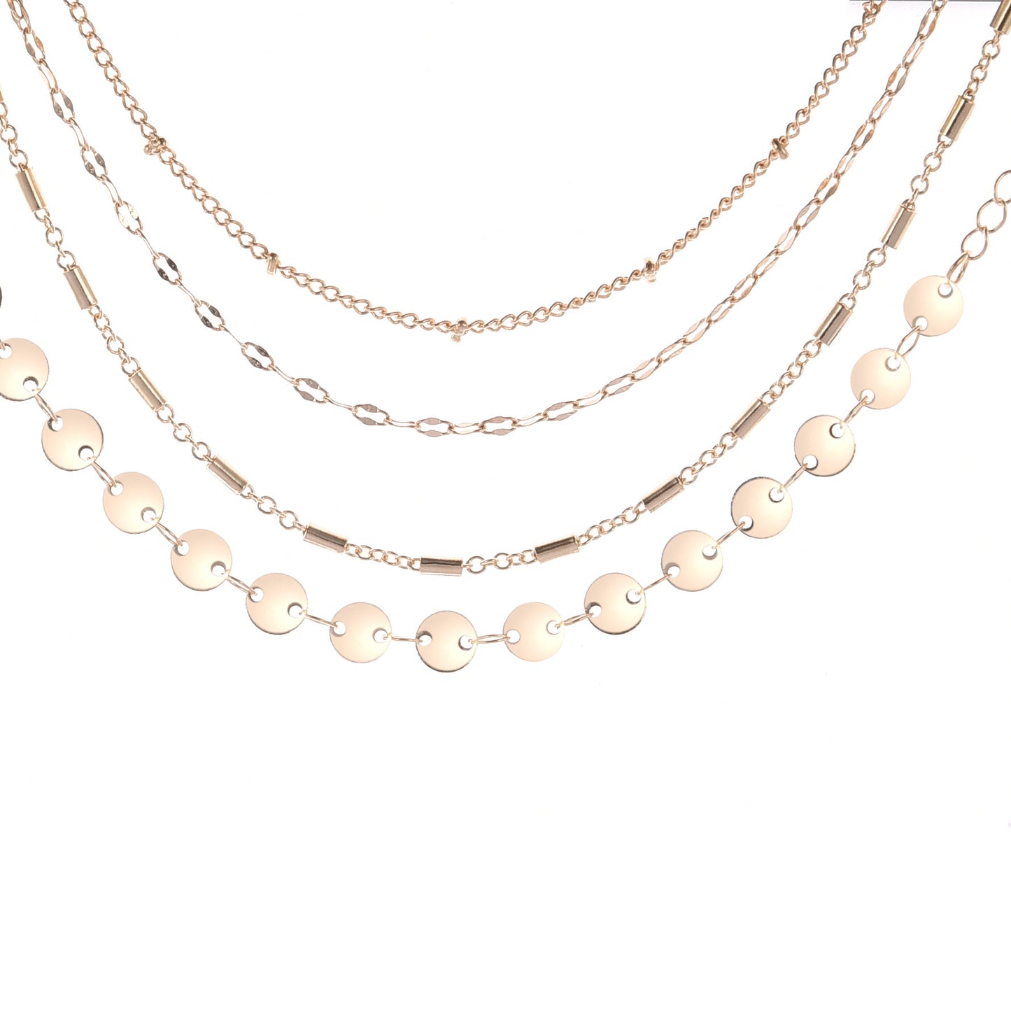4-pack Set Tube Chain Lace Bracelet